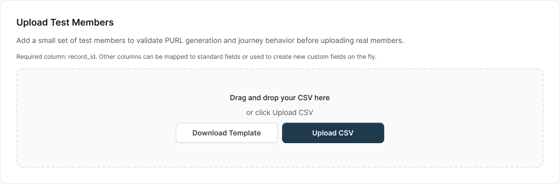 Mapping CSV columns to fields in the campaign wizard